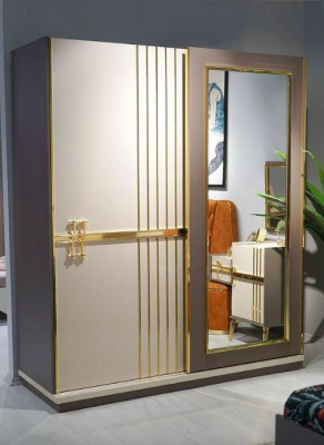 Armario de diseño lujo estilo moderno, armarios muebles de dormitorio nuevos.