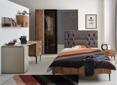 Dormitorio Muebles Juveniles Habitación Infantil Cama Armario 4 piezas.
