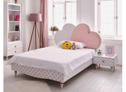 Camas de lujo Cama infantil Dormitorio infantil Cama Muebles de cama infantil Madera Blanca Nuevo