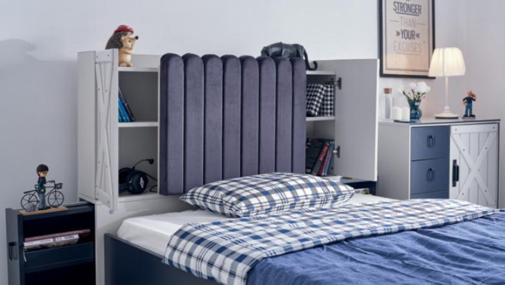 Diseño de cama de estilo moderno Cama de madera Diseño de lujo Muebles de dormitorio Cama de madera.