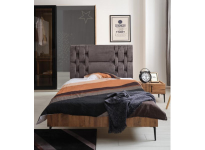 Dormitorio de lujo, mesita de noche, camas, cama, conjunto completo de 2 piezas, diseño de mobiliario.