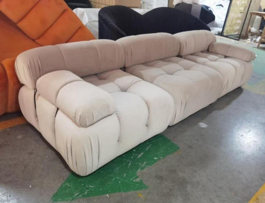 Sofá de 3 plazas de alta calidad, sofás tapizados de diseño textil moderno y elegante, nuevo.