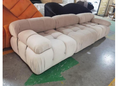 Sofá de 3 plazas de alta calidad, sofás tapizados de diseño textil moderno y elegante, nuevo.