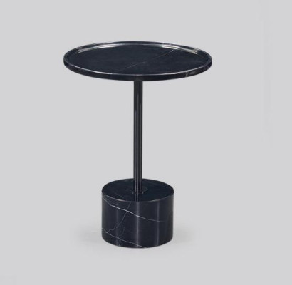 Elegante mesa auxiliar negra, mesa de centro, cómoda de dormitorio, mesas.