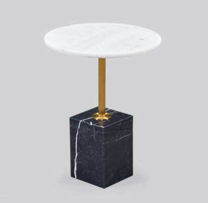 Mesa de centro moderna de alta calidad, redonda, elegante mesa auxiliar de lujo.