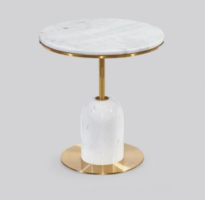 Mesa auxiliar blanca Mesa de café moderna de diseñador Sala de estar nueva