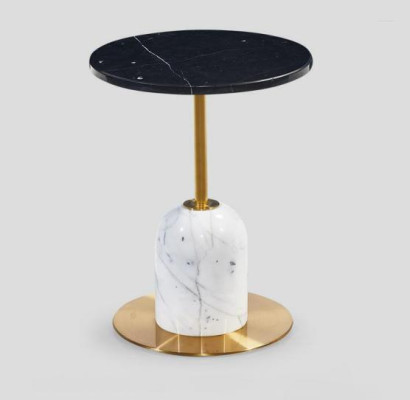 Mesa auxiliar de mármol de lujo moderna mesa de café de salón.