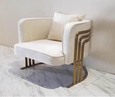 Tela de alta calidad Sillón elegante blanco Sillón moderno Sillón de TV Sofá