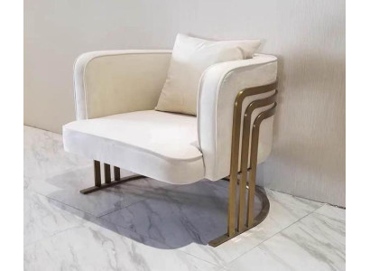 Tela de alta calidad Sillón elegante blanco Sillón moderno Sillón de TV Sofá