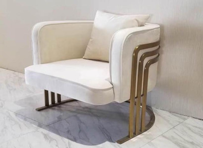 Tela de alta calidad Sillón elegante blanco Sillón moderno Sillón de TV Sofá