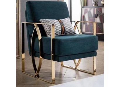 Sillones de lujo diseño moderno verde Sillón relax Asiento de lujo Sala de espera nueva.