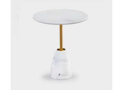 Mesa de centro de diseño de lujo en mármol, mesas auxiliares redondas para sala de estar, nuevas.