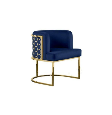 Silla moderna para comedor, sillas de club, silla tapizada azul, sillón nuevo lounge