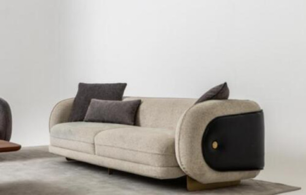 Sofá textil de sala de estar de 3 plazas muebles de lujo diseño de asiento sofá lounge nuevo