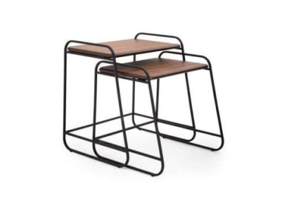 2 mesas auxiliares de diseñador Mesa de centro de diseñador con tablero de madera Muebles de salón