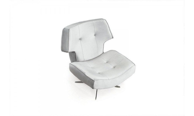 Sillón blanco diseño moderno de lujo para la sala de estar de 1 plaza de material textil.