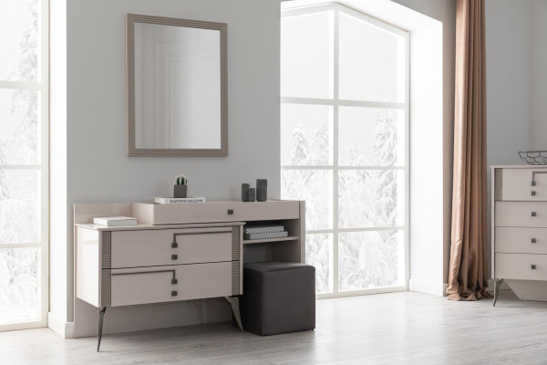 Dormitorio Conjunto completo Cama 2x Mesitas de noche Muebles  de lujo 7 piezas
