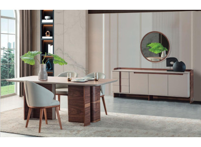 Muebles de comedor exclusivos, mesa de comedor resistente, aparador de diseño, sillas