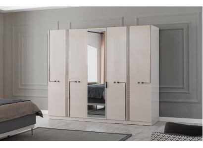 Moderno armario, armarios de dormitorio de diseñador, armario de 4 puertas.