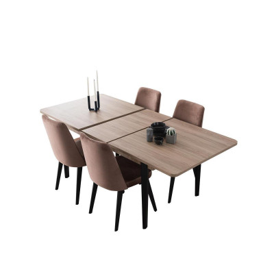 Marrón Mesa de comedor rectangular Muebles de comedor Mesas de madera Muebles de lujo