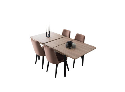 Marrón Mesa de comedor rectangular Muebles de comedor Mesas de madera Muebles de lujo