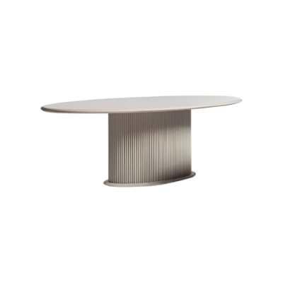 Mesa de comedor de lujo mesa de comedor mesa de madera Beige Comedor Mesa de comedor de madera