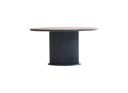 Mesa de comedor de madera de 140 cm en color gris para comedor.