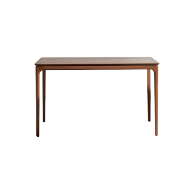 Mesa de comedor clásica de madera marrón de 130 cm.