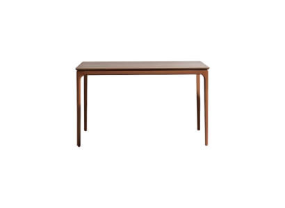 Mesa de comedor clásica de madera marrón de 130 cm.