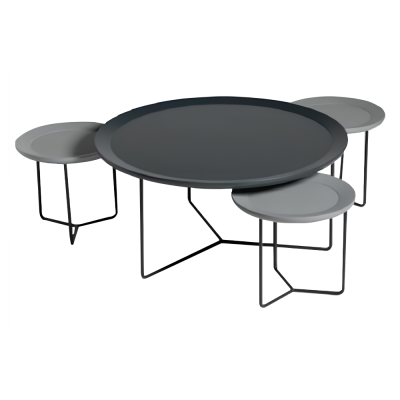 Mesa de centro Grupo de mesa de café Mesa de café Mesa auxiliar Negra Tabla