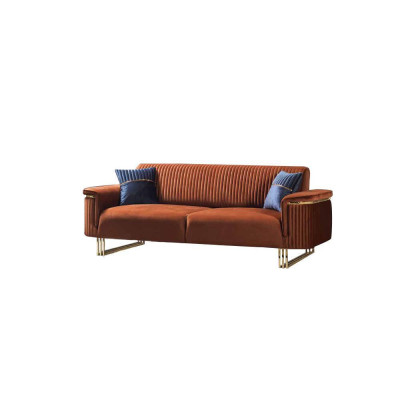 Conjunto de asientos de sala de estar moderna, diseñador de sofá de 3 plazas y sillón.