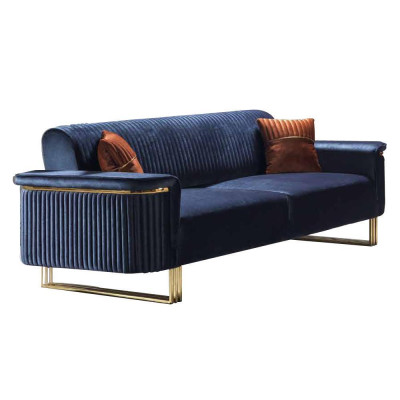 Moderno conjunto de sofás para sala de estar, sofá de tres plazas de diseño, sillones tapizados.