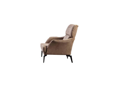 Exclusivo Beige 2x Sillón Sala de estar Sillón acolchado Lujo Asiento individual elegante