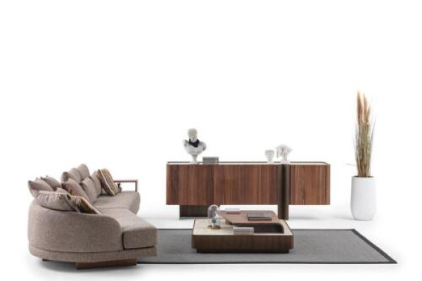 Sala de estar Conjunto resistente Diseñador 4 plazas Aparador Mesa de centro 3 piezas