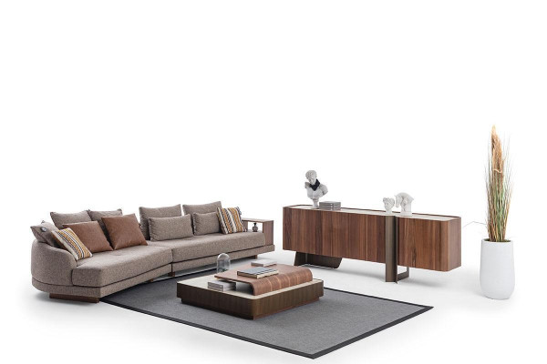 Sala de estar Conjunto resistente Diseñador 4 plazas Aparador Mesa de centro 3 piezas