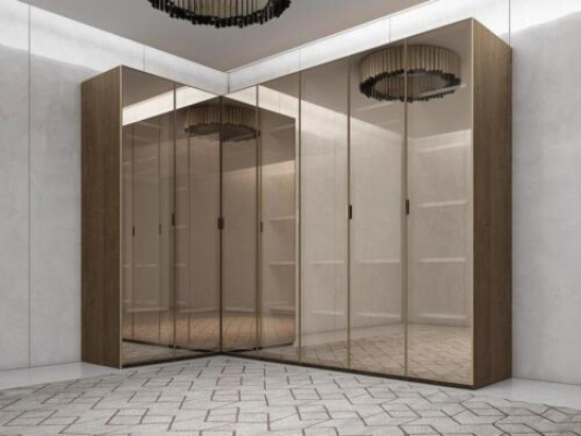 Dormitorio Nuevo Armario de Esquina Diseñador Lujo Muebles.