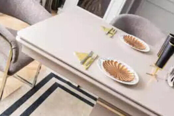 Mesa 6 sillas Aparador Espejo Conjunto de comedor de 9 piezas Grupo de mobiliario