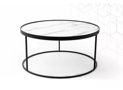 Mesa de centro de lujo para sala de estar en negro diseño de mesa auxiliar.