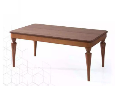 Mesa de centro de diseño de lujo, muebles de sala de estar nuevos, marrón, mesa de madera.