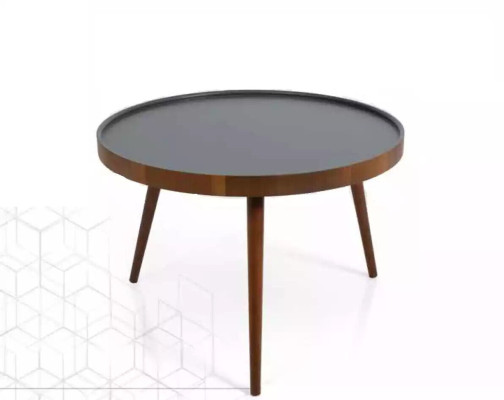 Alrededor de la mesa de la cocina, mesa de centro, color marrón, nuevo estilo moderno de madera.