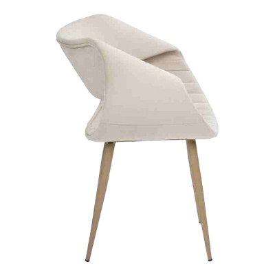 Silla tapizada de lujo moderna de 4x para la sala de estar del comedor.