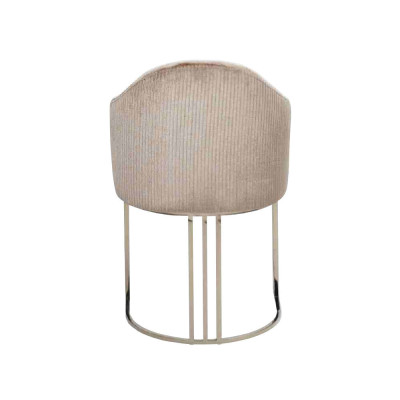 Silla de comedor de lujo 6x sillas Diseño textil Metal muebles de silla contemporáneos
