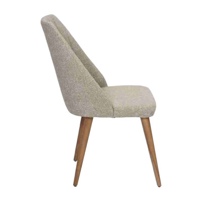 Moderna silla tapizada de lujo gris silla de comedor con respaldo 6x.