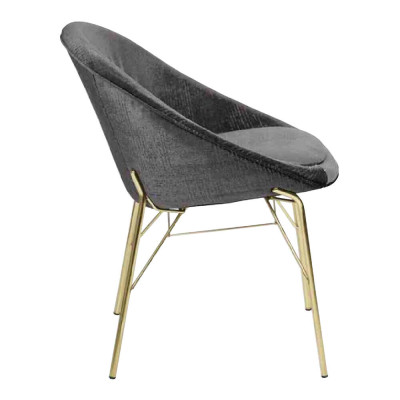 Diseño de lujo Negro 4 sillas Sin reposabrazos Comedor Muebles modernos