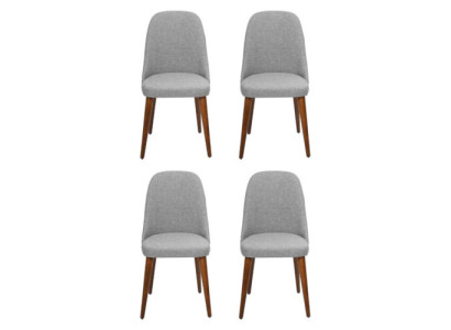 Silla de diseñador 4x sillas Silla de madera Silla de comedor Lujo de madera Nuevo Muebles Nuevo