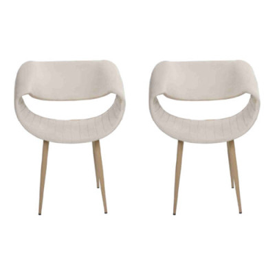 Silla tapizada de lujo moderna 2x Sillón Silla de respaldo Silla de comedor Sala de estar Nueva