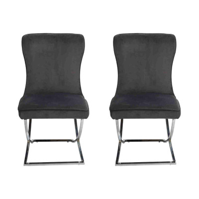 Diseñador 2x sillas de lujo Chesterfield tapizadas sillas butacas sala de estar comedor