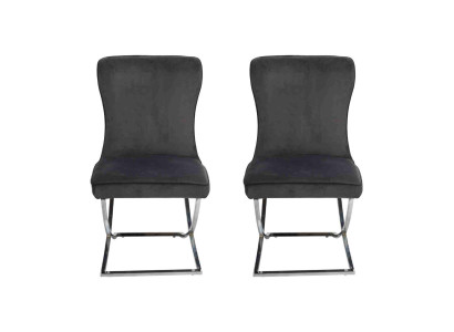 Diseñador 2x sillas de lujo Chesterfield tapizadas sillas butacas sala de estar comedor