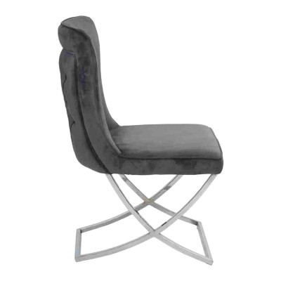 Diseñador 2x sillas de lujo Chesterfield tapizadas sillas butacas sala de estar comedor
