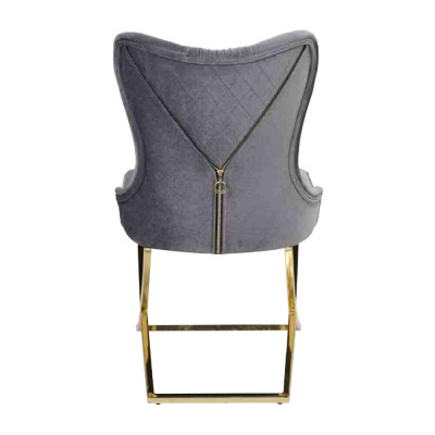 Comedor 2 sillas Lujo Silla Gris Sillón Silla de respaldo Muebles de sala de estar Nuevos